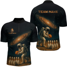 Load image into Gallery viewer, Astronaut Bowling Shirts for Men Women Team Custom Bowling Polo and Quarter Zip MBL152