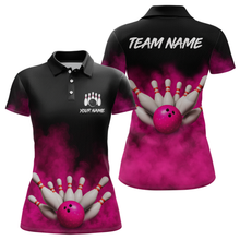 Load image into Gallery viewer, Pink Smoke Bowling Shirts for Men Women Team Personalized Bowling Polo and Quarter Zip MBL130