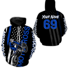 Load image into Gallery viewer, Blue Motocross Racing Hoodie For Biker Men Women Off-road Motorcycle Hoodie MH05