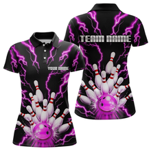 Load image into Gallery viewer, Thunder Lightning Pink Bowling Shirt Custom Bowling Jersey for Men Women Team MBL66