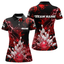 Load image into Gallery viewer, Red Thunder Lightning Bowling Shirt Custom Colorful Bowling Jersey Men Women Team MBL67