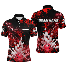 Load image into Gallery viewer, Red Thunder Lightning Bowling Shirt Custom Colorful Bowling Jersey Men Women Team MBL67