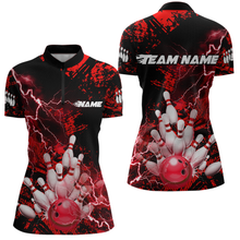 Load image into Gallery viewer, Red Thunder Lightning Bowling Shirt Custom Colorful Bowling Jersey Men Women Team MBL67