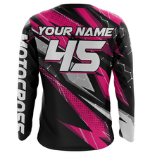 Load image into Gallery viewer, Pink Motocross Jersey Youth Women Men Upf30+ Dirt Bike Shirt Motorcycle Riding Shirt XM271