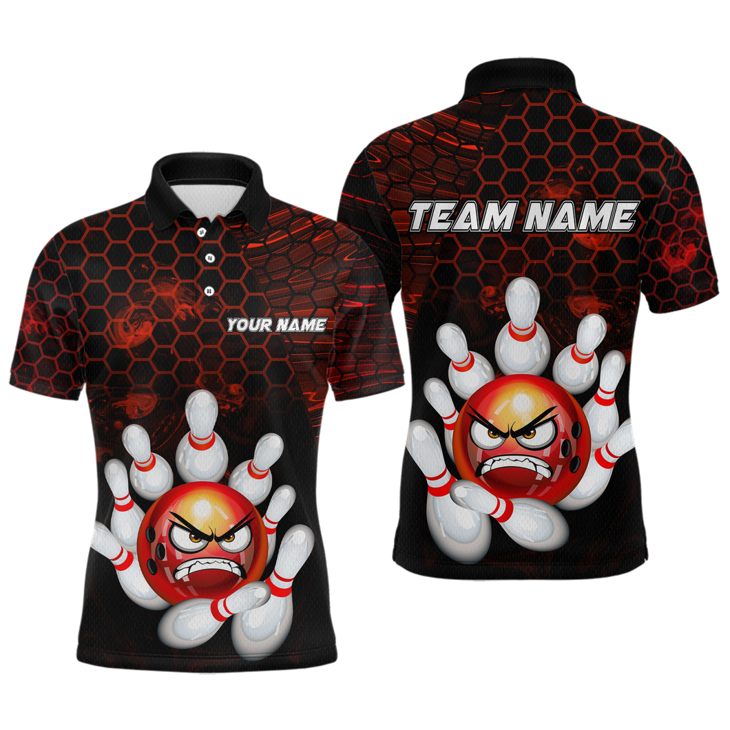 Angry Pin Red Bowling Shirts Custom Bowling Jersey for Men Women and Team MBL69