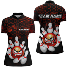 Load image into Gallery viewer, Angry Pin Red Bowling Shirts Custom Bowling Jersey for Men Women and Team MBL69