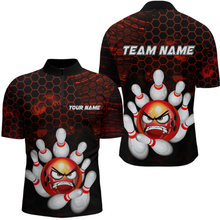 Load image into Gallery viewer, Angry Pin Red Bowling Shirts Custom Bowling Jersey for Men Women and Team MBL69