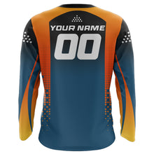 Load image into Gallery viewer, Custom Motocross Racing Jersey Youth Men Women UPF30+ Dirt Bike Shirt Orange Blue MX Off-Road XM46