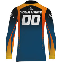 Load image into Gallery viewer, Custom Motocross Racing Jersey Youth Men Women UPF30+ Dirt Bike Shirt Orange Blue MX Off-Road XM46