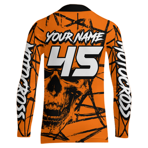 Motocross Racing Jersey Orange Upf30+ Dirt Bike Shirt MX Off-Road Motorcycle Shirt XM291