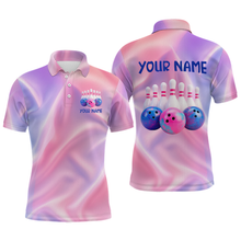 Load image into Gallery viewer, Custom Pink Bowling Shirts for Men Women Team Bowling Polo &amp; Quarter Zip Shirts MBL114