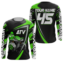 Load image into Gallery viewer, Custom ATV Motocross Racing Jersey Green UPF30+ ATV Quad Bike Shirt Men Women Kid MX38