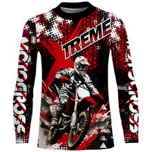 Load image into Gallery viewer, Motocross Jersey Red UPF30+ Youth Xtreme Dirt Bike Shirt Kids Men Off-road MX Racing XM135