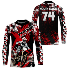 Load image into Gallery viewer, Motocross Jersey Red UPF30+ Youth Xtreme Dirt Bike Shirt Kids Men Off-road MX Racing XM135