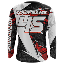 Load image into Gallery viewer, Custom Motocross Jersey Youth Mens UPF30+ Black Red Dirt Bike Shirt Racing Off-Road Shirt XM209