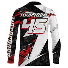 Load image into Gallery viewer, Custom Motocross Jersey Youth Mens UPF30+ Black Red Dirt Bike Shirt Racing Off-Road Shirt XM209