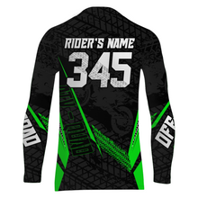 Load image into Gallery viewer, ATV Motocross Jersey Green UPF30+ Kid Men Quad Bike Shirt Custom ATV MX Off-Road Jersey MX54