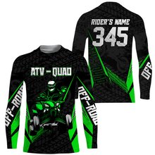 Load image into Gallery viewer, ATV Motocross Jersey Green UPF30+ Kid Men Quad Bike Shirt Custom ATV MX Off-Road Jersey MX54