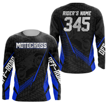 Load image into Gallery viewer, Motocross Racing Jersey Kid Women Men Dirt Bike Shirt Upf30+ Off-road Jersey Blue XM254