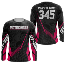 Load image into Gallery viewer, Motocross Racing Jersey Kid Women Men Dirt Bike Shirt Upf30+ Off-road Jersey Pink XM254