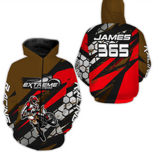 Load image into Gallery viewer, Red Motocross Racing Hoodie Jersey for Men Women Dirt Bike Motorcycle Hoodie Zip MH51