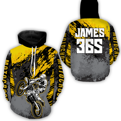 Yellow Motocross Racing Hoodie Jersey For Men Women Dirt Bike Off-road Hoodie MH111