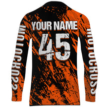 Load image into Gallery viewer, Motocross Racing Jersey Orange Upf30+ Dirt Bike Shirt Men Women Kid Off-Road Riding Shirt XM87