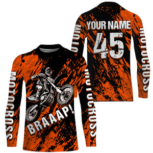 Motocross Racing Jersey Orange Upf30+ Dirt Bike Shirt Men Women Kid Off-Road Riding Shirt XM87