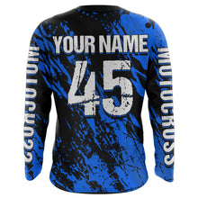 Load image into Gallery viewer, Motocross Racing Jersey Blue UPF30+ Youth Dirt Bike Shirt Men Kid Off-road Riding Shirt XM87