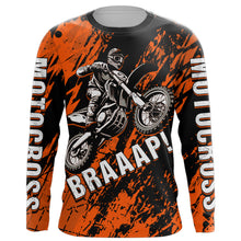 Load image into Gallery viewer, Motocross Racing Jersey Orange Upf30+ Dirt Bike Shirt Men Women Kid Off-Road Riding Shirt XM87