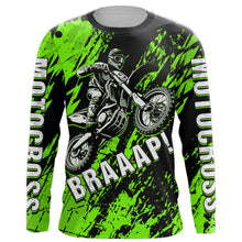 Load image into Gallery viewer, Motocross Racing Jersey Green Upf30+ Dirt Bike Shirt Men Women Kid Off-Road Shirt XM87