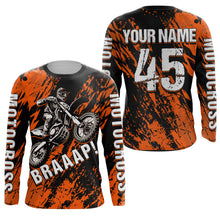 Load image into Gallery viewer, Motocross Racing Jersey Orange Upf30+ Dirt Bike Shirt Men Women Kid Off-Road Riding Shirt XM87