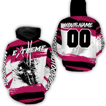 Load image into Gallery viewer, Custom Pink Motocross Racing Hoodie Jersey for Biker Men Women Dirt Bike Hoodie Zip MH60