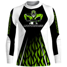 Load image into Gallery viewer, Green Motocross Jersey UPF30+ Dirt Bike Youth Motocross Riding Shirt Men Women Kid Off-Road XM12