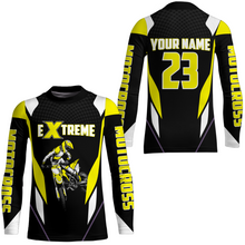 Load image into Gallery viewer, Motocross Racing Jersey Yellow Off-road Riding Dirt Bike Shirt For Kid Men Women XM308