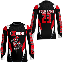 Load image into Gallery viewer, Motocross Racing Jersey Red Off-road Riding Dirt Bike Shirt For Kid Men Women XM308