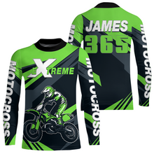 Load image into Gallery viewer, Custom Green Motocross Jersey Dirt Bike Shirt Men for Kid Women Motorcycle Shirts XM341
