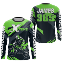 Load image into Gallery viewer, Custom Green Motocross Jersey Dirt Bike Shirt Men for Kid Women Motorcycle Shirts XM341