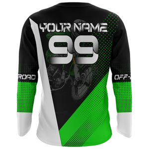 Motocross Racing Jersey Upf30+ Dirt Bike Shirt Green Motorcycle Off-Road Shirt XM287