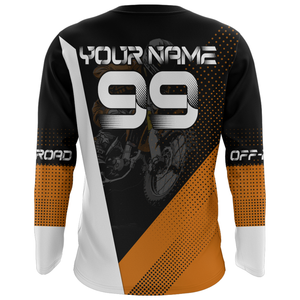 Motocross Racing Jersey Upf30+ Dirt Bike Shirt Orange Motorcycle Off-Road Shirt XM287