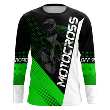 Load image into Gallery viewer, Motocross Racing Jersey Upf30+ Dirt Bike Shirt Green Motorcycle Off-Road Shirt XM287