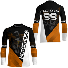 Load image into Gallery viewer, Motocross Racing Jersey Upf30+ Dirt Bike Shirt Orange Motorcycle Off-Road Shirt XM287