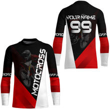 Load image into Gallery viewer, Motocross Racing Jersey Upf30+ Dirt Bike Shirt Red Motorcycle Off-Road Shirt XM287