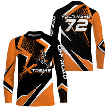 Load image into Gallery viewer, Personalized Orange Racing Jersey UPF30+ Motocross Extreme Kid&amp;Adult Dirt Bike Motorcycle Shirt XM16