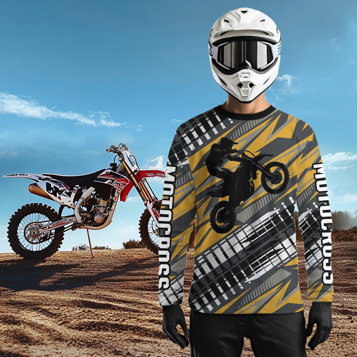 Custom Motocross Racing Jersey Orange Dirt Bike Jersey for Men Kid Women Biker XM389