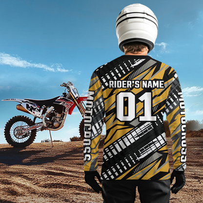 Custom Motocross Racing Jersey Orange Dirt Bike Jersey for Men Kid Women Biker XM389