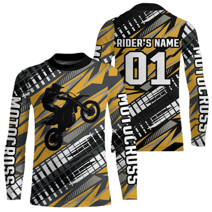 Custom Motocross Racing Jersey Orange Dirt Bike Jersey for Men Kid Women Biker XM389