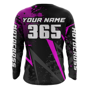 Motocross Racing Jersey Men Women Kid Upf30+ Dirt Bike Shirt Youth Adult Off-Road Purple XM275