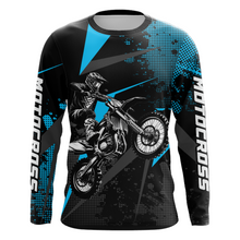 Load image into Gallery viewer, Motocross Racing Jersey Men Women Kid Upf30+ Dirt Bike Shirt Youth Adult Off-Road Light Blue XM275