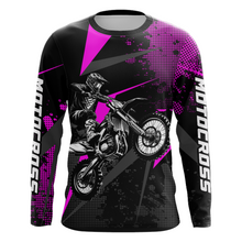 Load image into Gallery viewer, Motocross Racing Jersey Men Women Kid Upf30+ Dirt Bike Shirt Youth Adult Off-Road Purple XM275